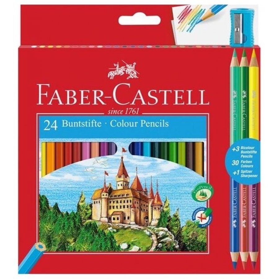 Faber-Castell Σετ Ξυλομπογιές + Ξύστρα 24τμχ (110324) Faber-Castell Σετ Ξυλομπογιές + Ξύστρα 24τμχ (110324)