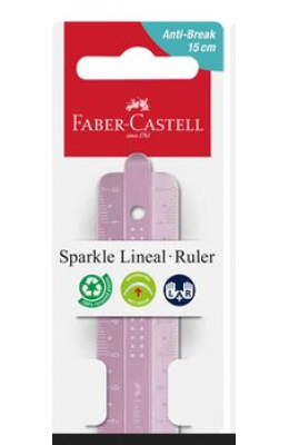 Faber-Castell Χάρακας Sparkle Lineal Anti-Break 15cm (172015)