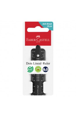 Faber-Castell Χάρακας Dots Lineal Anti-Break 15cm (172115)