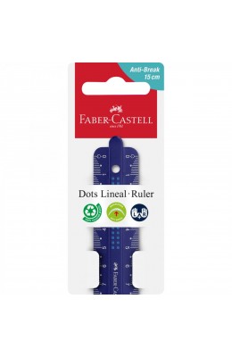 Faber-Castell Χάρακας Dots Lineal Anti-Break 15cm (172115)