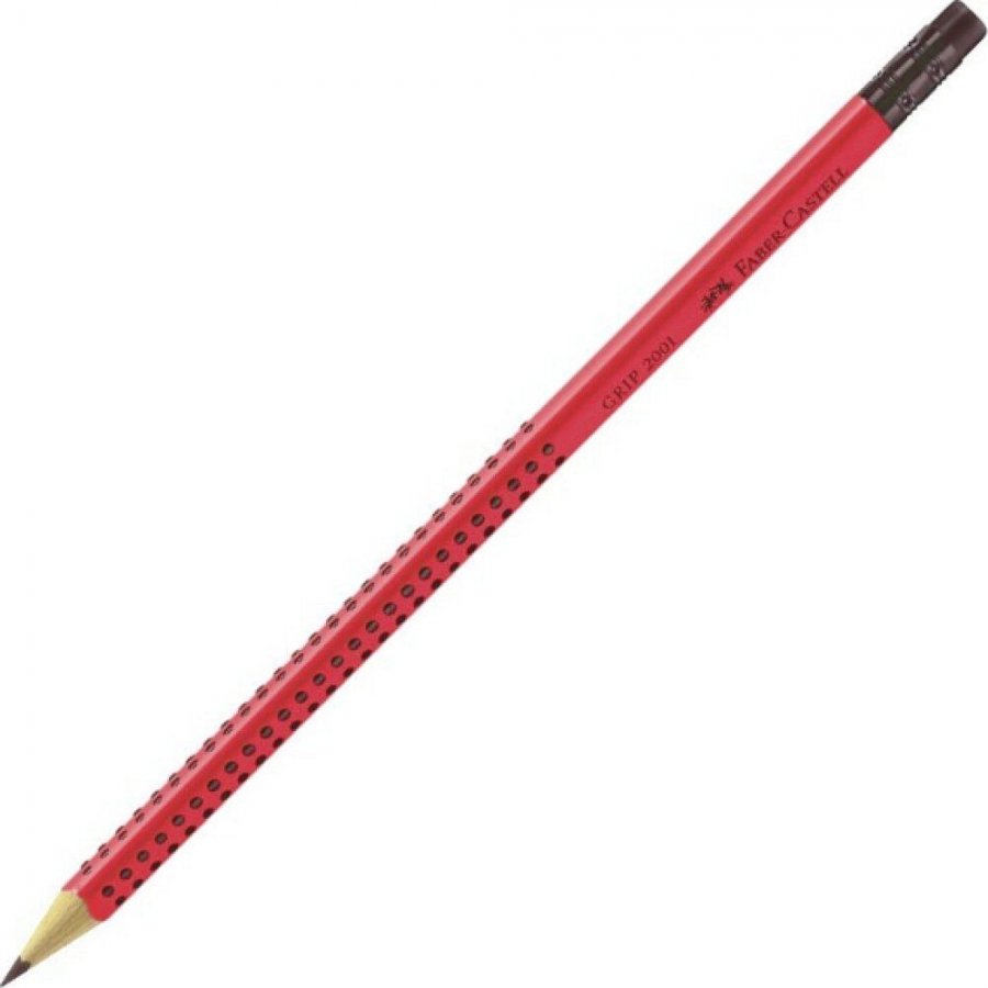 Faber-Castell Grip 2001 Μολύβι με Γόμα Κόκκινο (100146503) Faber-Castell Grip 2001 Μολύβι με Γόμα Κόκκινο (100146503)