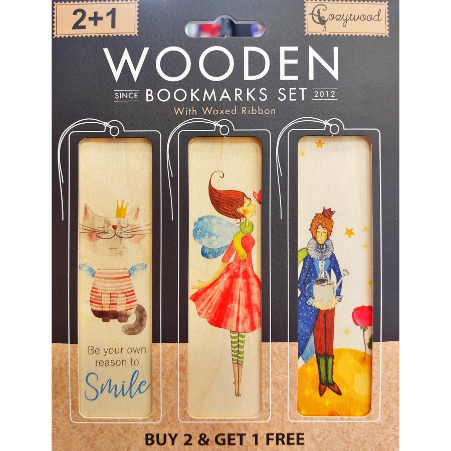 Cozywood Ξύλινοι Σελιδοδείκτες Σετ 2+1: Τρεις Ήρωες (SET309) Cozywood Ξύλινοι Σελιδοδείκτες Σετ 2+1: Τρεις Ήρωες (SET309)