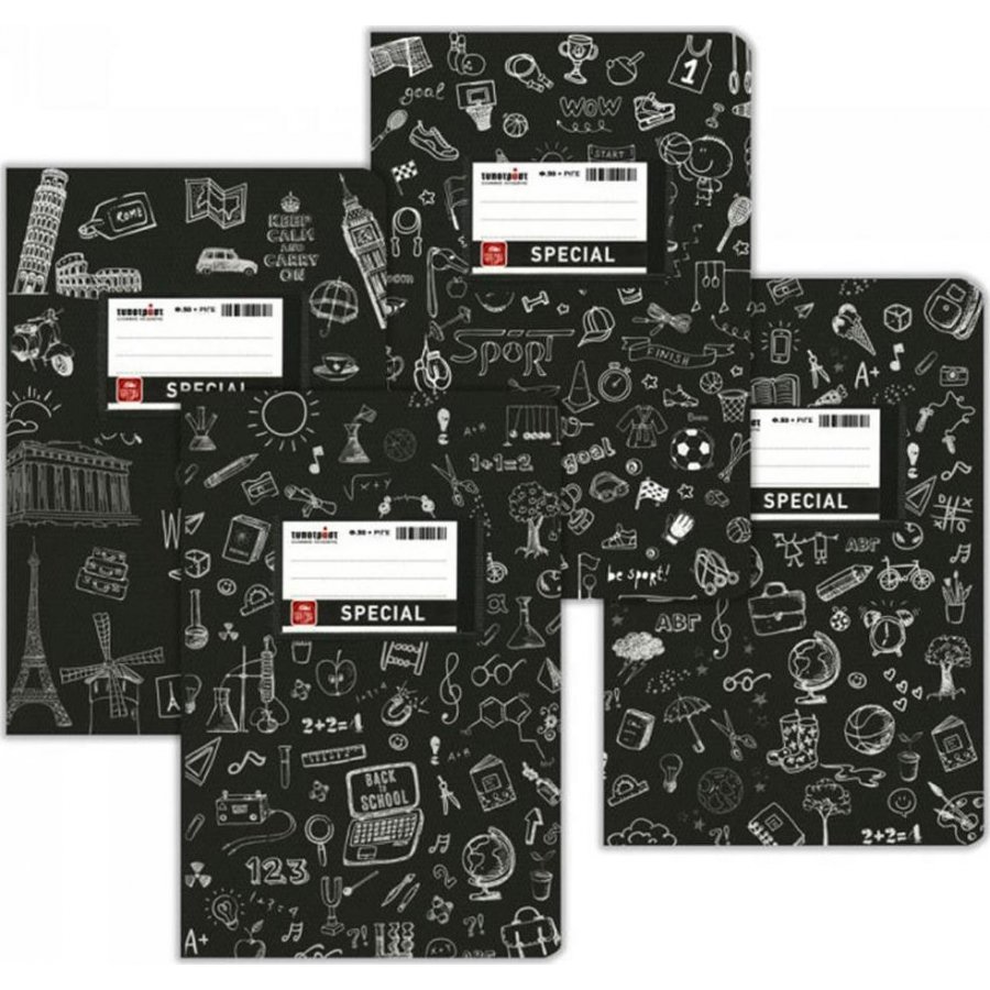 Typotrust Τετράδιο Special Doodles Ριγέ 50Φ. Μαύρο (04314) Typotrust Τετράδιο Special Doodles Ριγέ 50Φ. Μαύρο (04314)