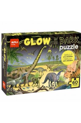 Apli Παιδικό Παζλ Glow in the dark Dinosaurs 60 Τεμάχια (19435)