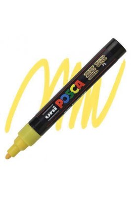 Uni-Ball Posca Ανεξίτηλος Μαρκαδόρος 1.8-2.5mm Άχυρο Κίτρινο (PC5M)