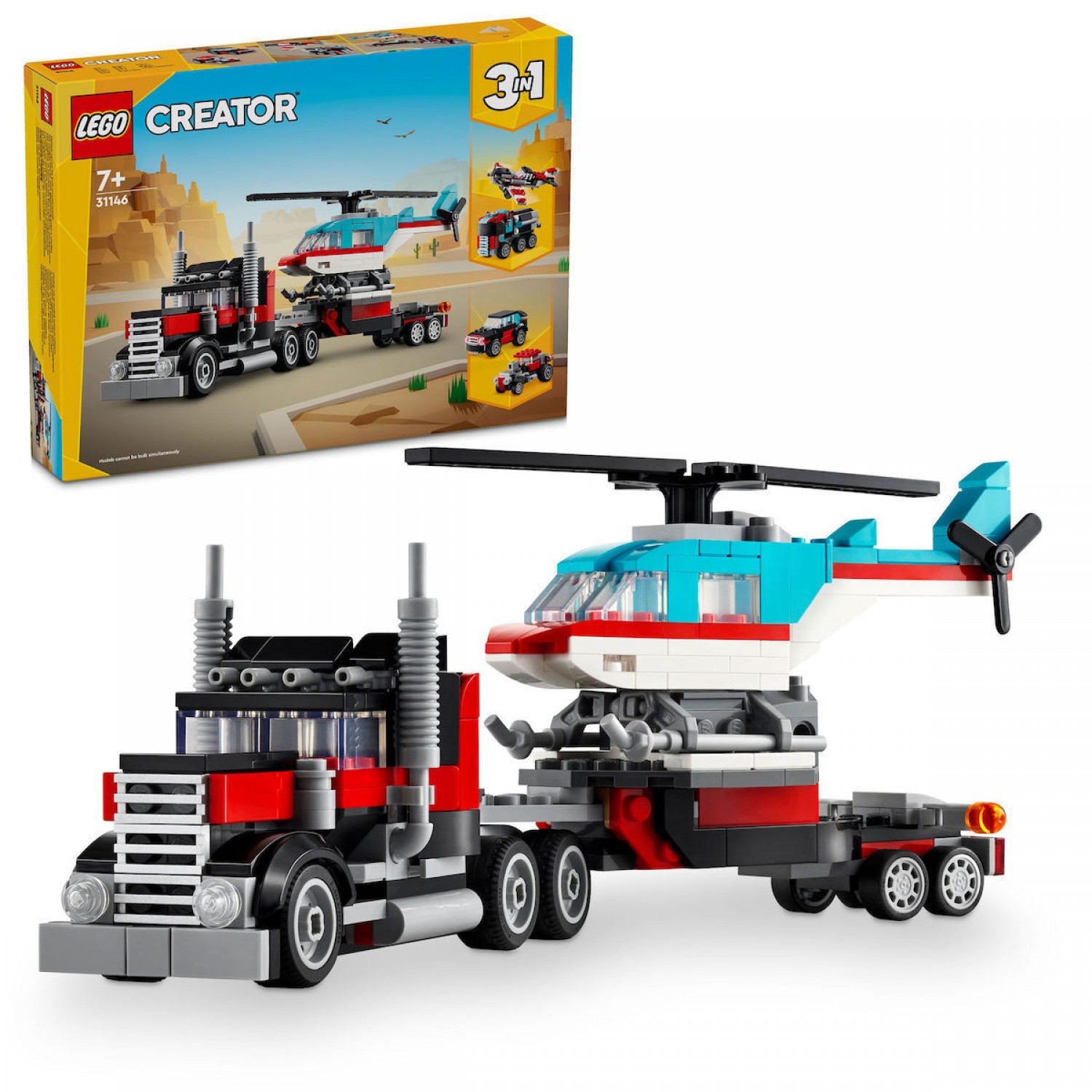 Lego Creator Flatbed Truck With Helicopter (31146)