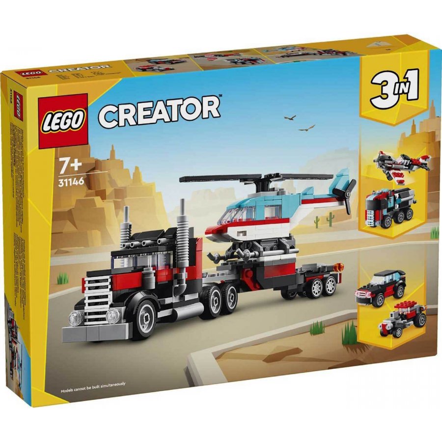 Lego Creator Flatbed Truck With Helicopter (31146) Lego Creator Flatbed Truck With Helicopter (31146)
