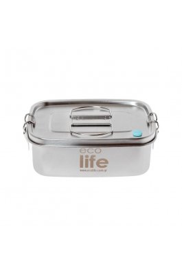 Ecolife Ανοξείδωτο Φαγητοδοχείο Inox Ασημί 1000ml Μονού Τοιχώματος (33FC9085)
