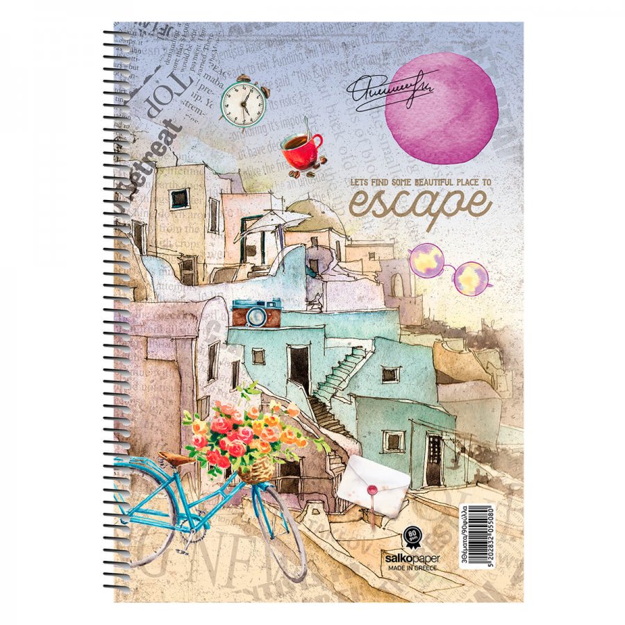 Salko Τετράδιο Σπιράλ Escape 17x25 2 Θεμάτων 60 Φύλλων (5502) Salko Τετράδιο Σπιράλ Escape 17x25 2 Θεμάτων 60 Φύλλων (5502)