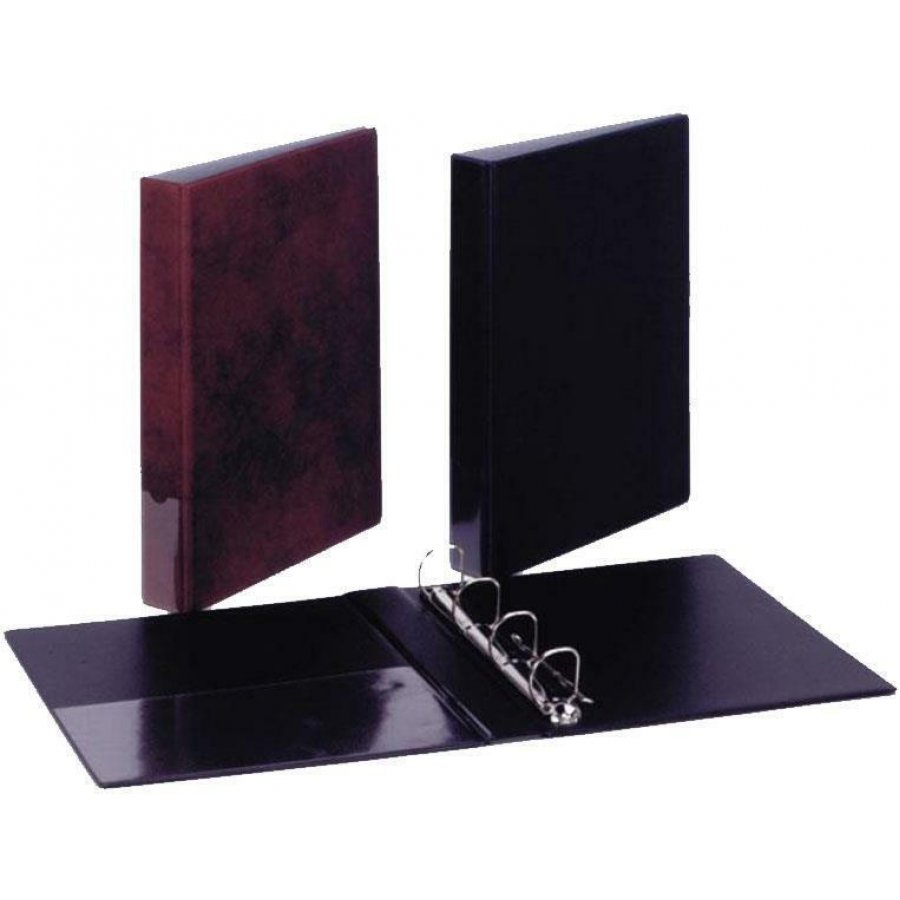Ντοσιέ Πλαστικό με 4 Κρίκους 32x26x4cm για Χαρτί A4 Μαύρο Ντοσιέ Πλαστικό με 4 Κρίκους 32x26x4cm για Χαρτί A4 Μαύρο