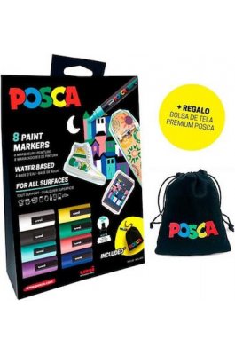 Uni-Ball Posca Cardboard Set Pouch 8 Τμχ + Δώρο Τσάντα Pc5m 1.8-2.5mm Uni-Ball Posca Cardboard Set Pouch 8 Τμχ + Δώρο Τσάντα Pc5m 1.8-2.5mm