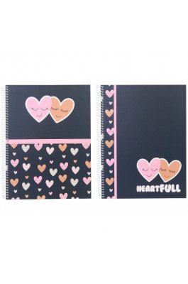 B'Log Τετράδιο Σπιράλ Hearts A4 80 Φύλλα Ancor (118285) B'Log Τετράδιο Σπιράλ Hearts A4 80 Φύλλα Ancor (118285)