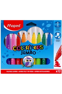 Maped Color'Peps Jumbo Πλενόμενοι Μαρκαδόροι Ζωγραφικής Χονδροί σε 12 Χρώματα (846901) Maped Color'Peps Jumbo Πλενόμενοι Μαρκαδόροι Ζωγραφικής Χονδροί σε 12 Χρώματα (846901)