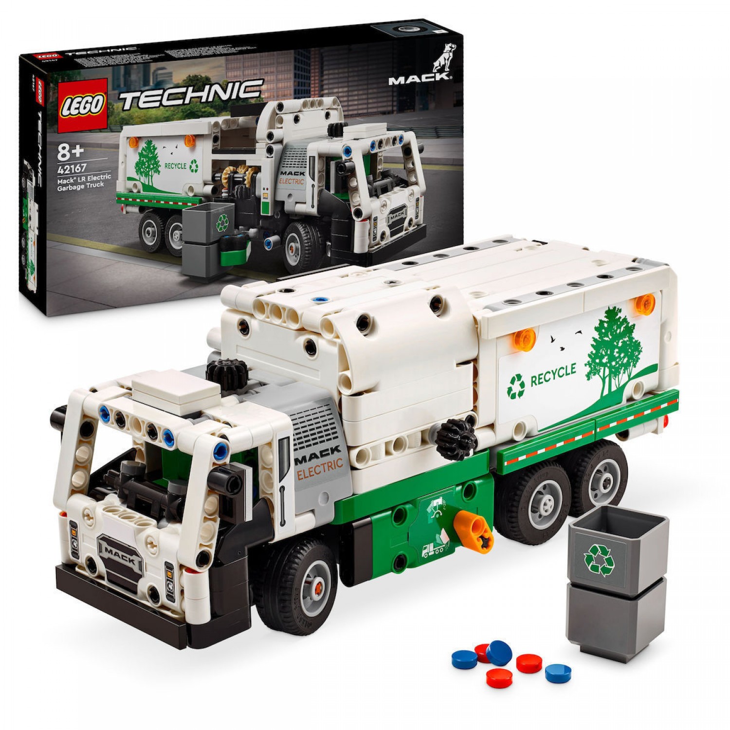 Lego Technic Mack Lr Electric Garbage Truck (42167)