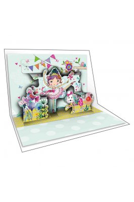 Pop Up Ευχετήρια Κάρτα Μπαλαρίνα 12 x 17 cm (FL7821) Pop Up Ευχετήρια Κάρτα Μπαλαρίνα 12 x 17 cm (FL7821)