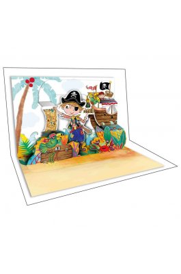 Pop Up Ευχετήρια Κάρτα Πειρατής 12 x 17 cm (FL418) Pop Up Ευχετήρια Κάρτα Πειρατής 12 x 17 cm (FL418)