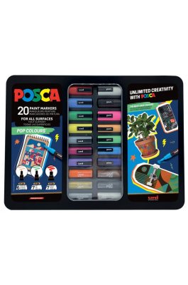 Posca Metal Box "Pop Colours" Σετ 20 τχμ (Pop01)