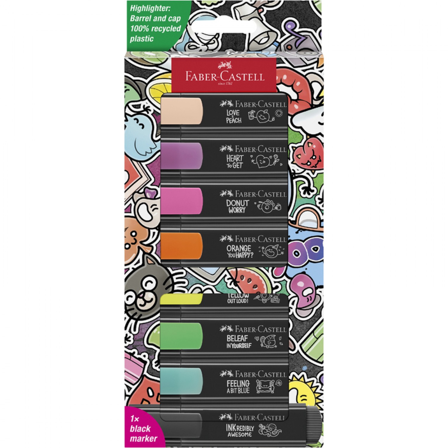 Faber- Castell Highlighters  Graffiti Neon Colors Σετ 8 (254692)