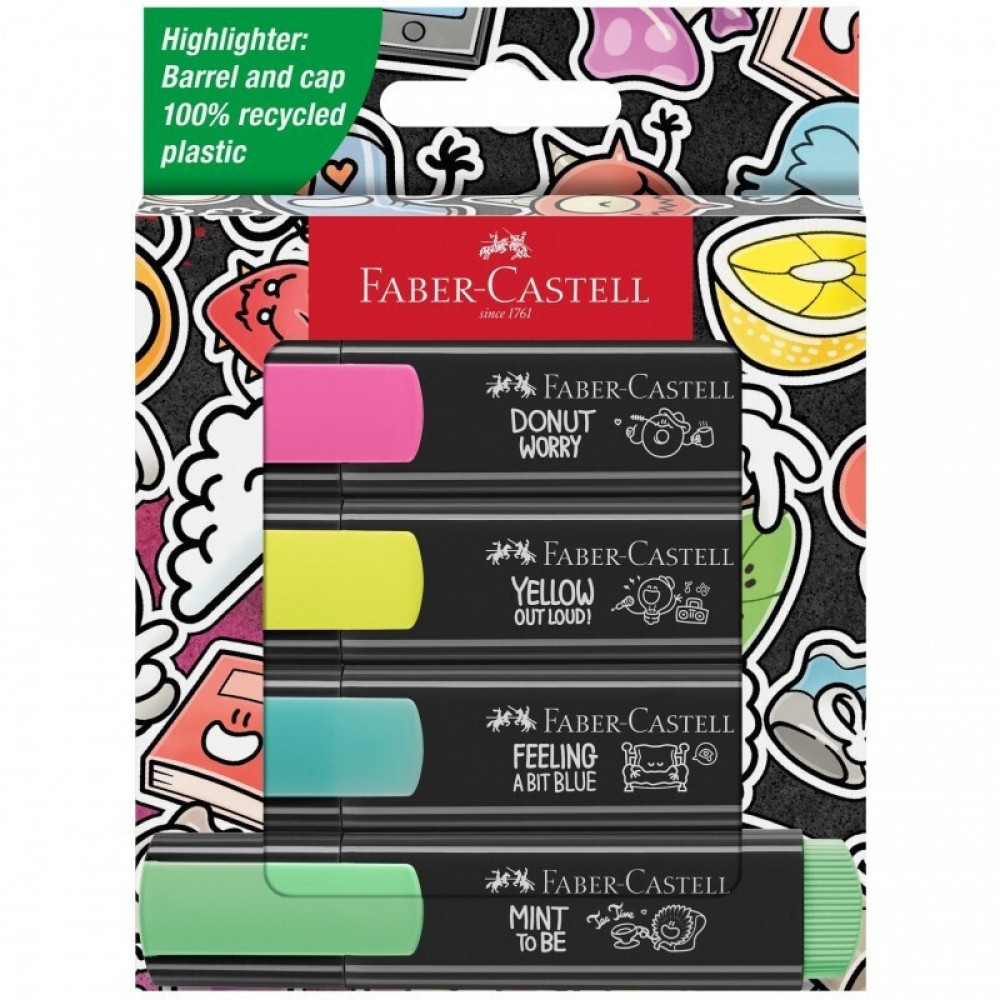 Faber- Castell Highlighters Graffiti Neon Colors Σετ 4 (254690) Faber- Castell Highlighters Graffiti Neon Colors Σετ 4 (254690)