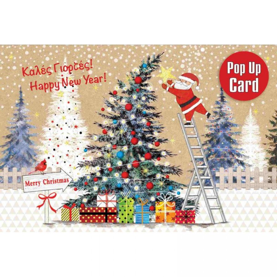 Pop Up Ευχετήρια Κάρτα Santa 12 x 17 cm (FL8721) Pop Up Ευχετήρια Κάρτα Santa 12 x 17 cm (FL8721)