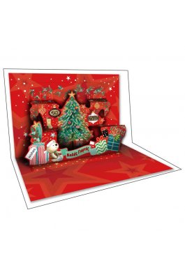 Pop Up Ευχετήρια Κάρτα Δέντρο με Στολίδια 12 x 17 cm (FL437) Pop Up Ευχετήρια Κάρτα Δέντρο με Στολίδια 12 x 17 cm (FL437)