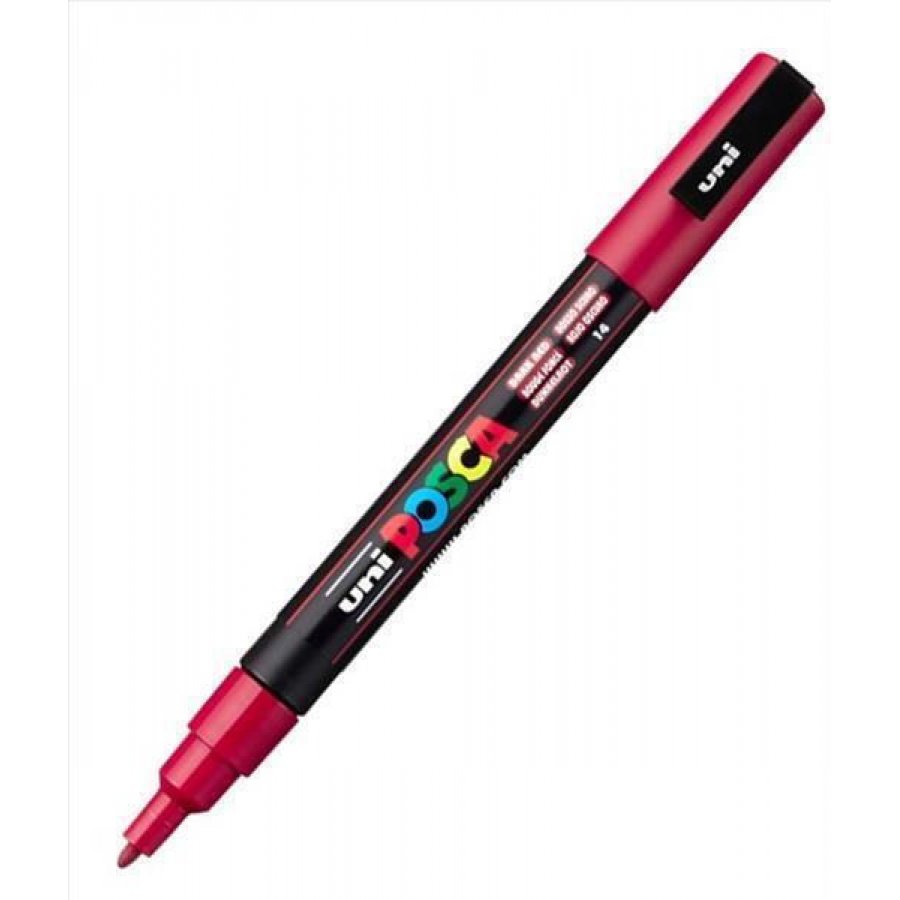 Uni-Ball Posca Ανεξίτηλος Μαρκαδόρος 0.9-1.3mm Σκούρο Κόκκινο (PC3M) Uni-Ball Posca Ανεξίτηλος Μαρκαδόρος 0.9-1.3mm Σκούρο Κόκκινο (PC3M)