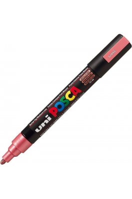 Uni-Ball Posca Ανεξίτηλος Μαρκαδόρος 1.8-2.5mm Κόκκινο Μεταλλικό (PC5M)