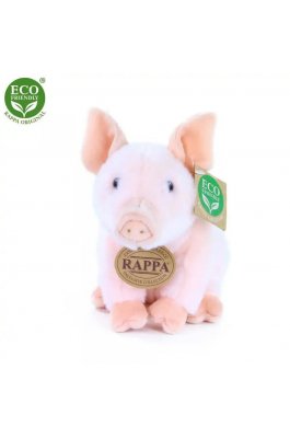 Rappa Λούτρινο Γουρουνάκι Ρόζ Καθιστό 18 εκ. Eco-Friendly (201637)
