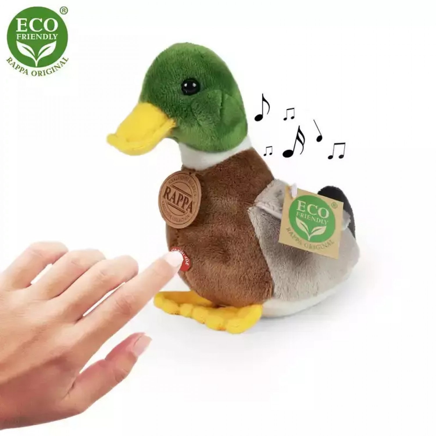 Rappa Λούτρινη Πρασινη Πάπια 17 εκ. Eco-Friendly (230156)