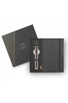 Parker I.M. Monochrome Titanium Στυλό με Σημειωματάριο σε Χάρτινη Κασετίνα