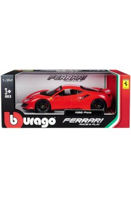 Bburago Ferrari 488 Pista Corto Κόκκινο 1/24 (1826026)