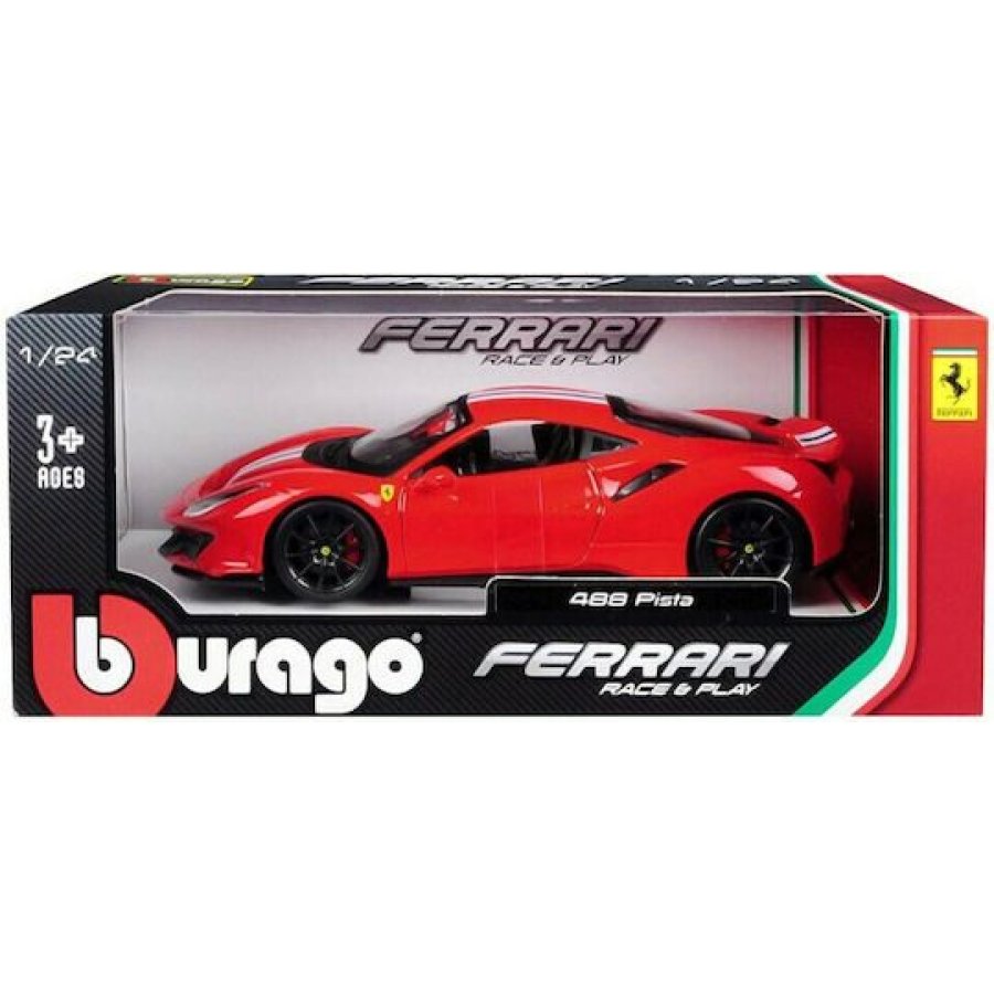 Bburago Ferrari 488 Pista Corto Κόκκινο 1/24 (1826026) Bburago Ferrari 488 Pista Corto Κόκκινο 1/24 (1826026)