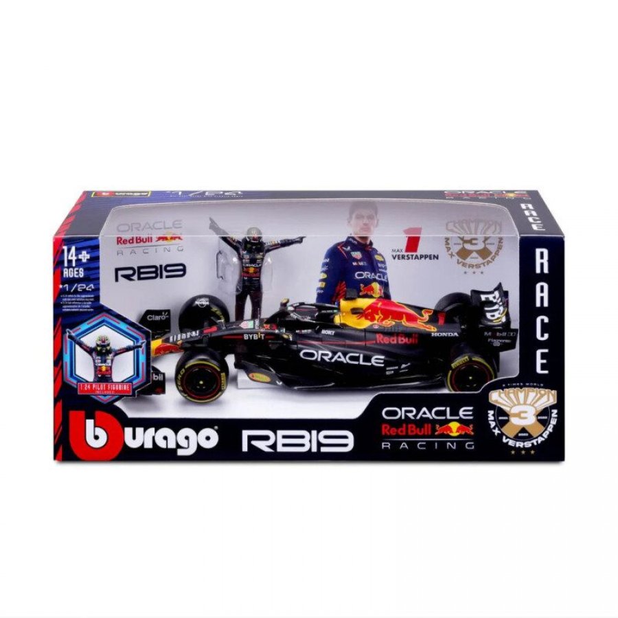 Bburago F1 Oracle Red Bull RB19 with Driver Max Verstappen 1/24 (28036) Bburago F1 Oracle Red Bull RB19 with Driver Max Verstappen 1/24 (28036)