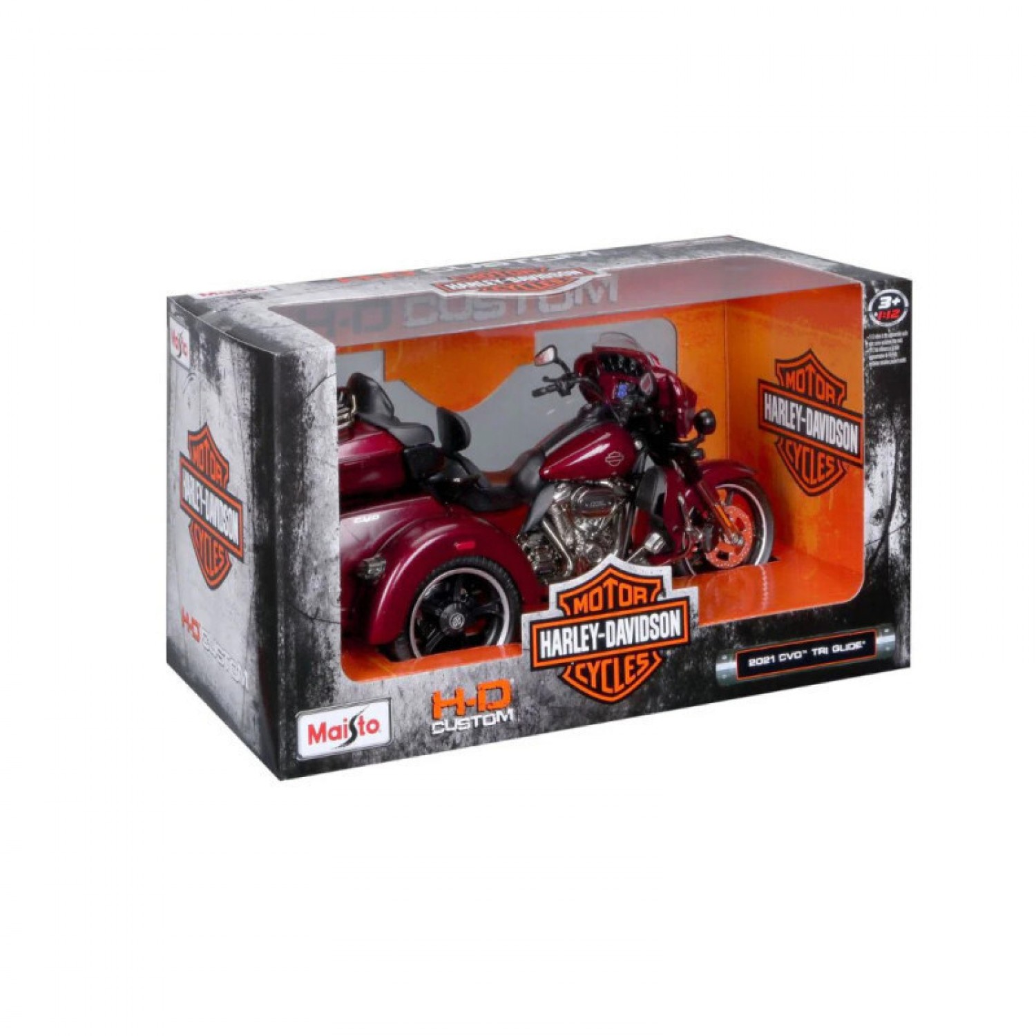 Maisto Μοτοσυκλέτα Harley Davidson CVO TRI Glide 2021 Μπορντώ 1/12 (32337) Maisto Μοτοσυκλέτα Harley Davidson CVO TRI Glide 2021 Μπορντώ 1/12 (32337)