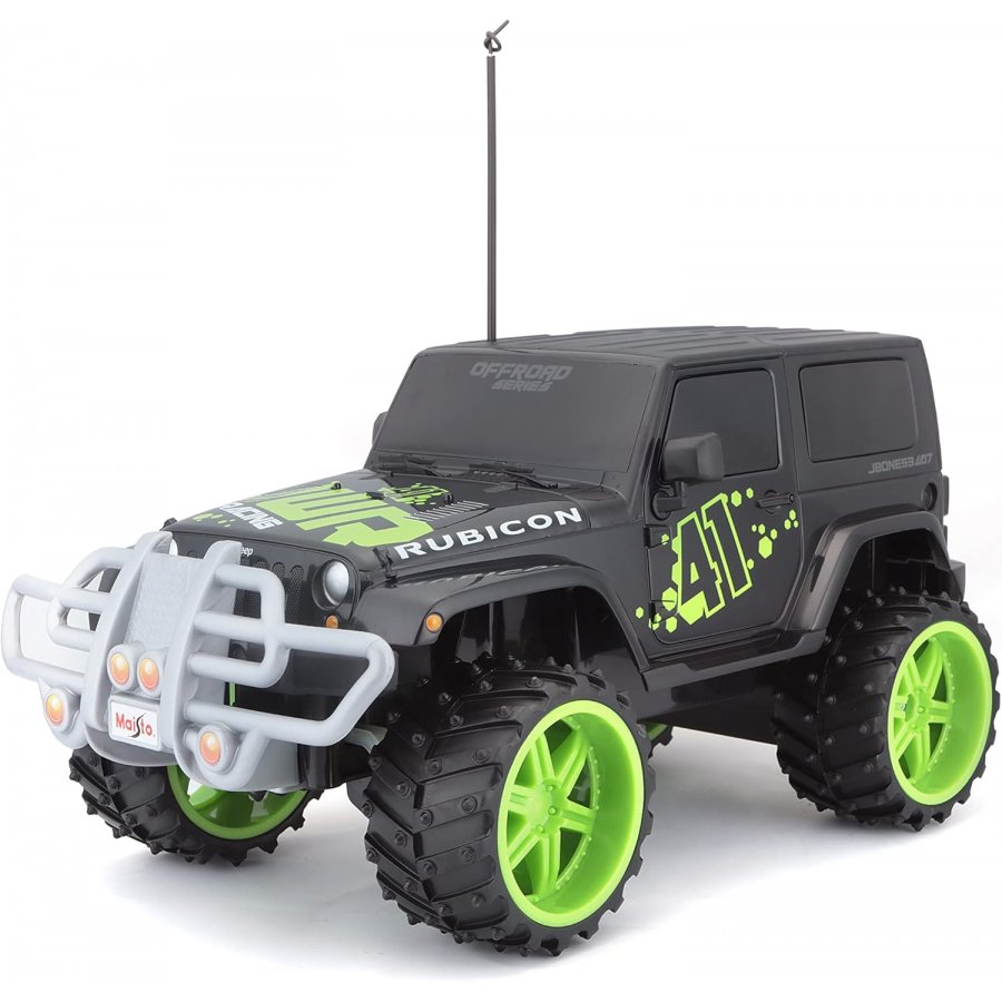 Maisto Off-Road Jeep Wrangler Rubicon Τηλεκατευθυνόμενο Παιχνίδι  Μαύρο1/16 (82704)