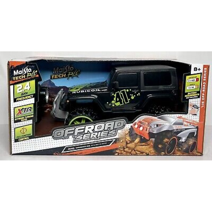 Maisto Off-Road Jeep Wrangler Rubicon Τηλεκατευθυνόμενο Παιχνίδι  Μαύρο1/16 (82704)