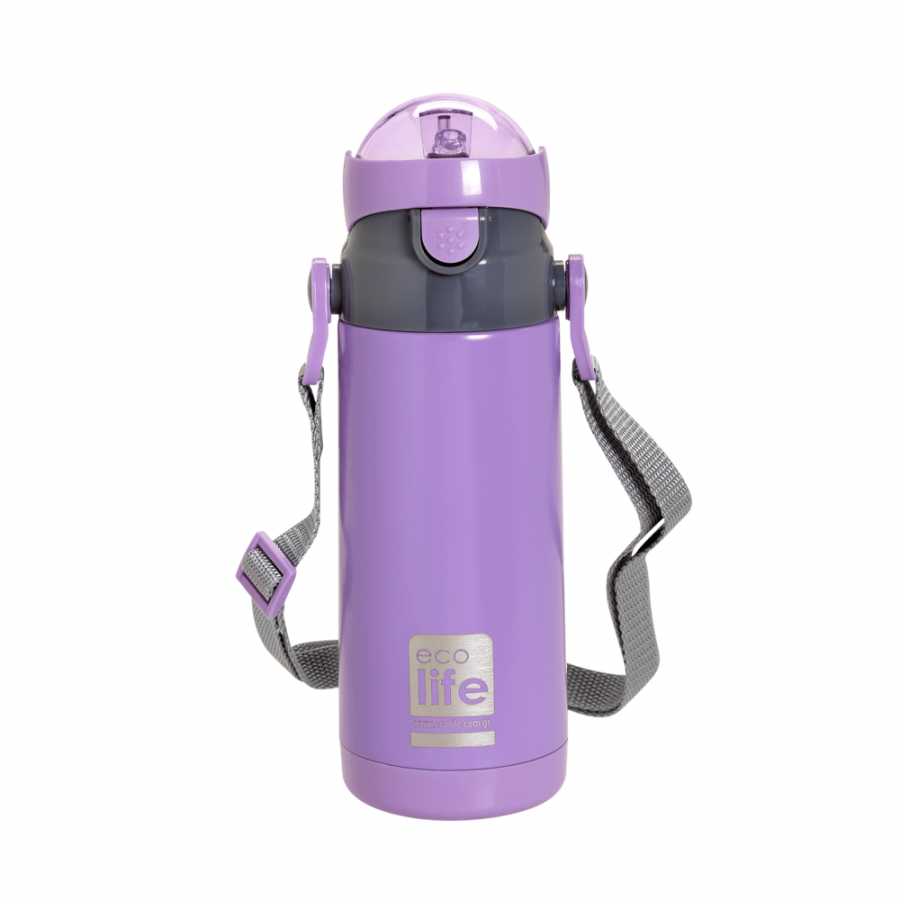 Ecolife Ανοξείδωτο Παγούρι Θερμός με Καλαμάκι 400ml Λιλά (33ΒΟ2995) Ecolife Ανοξείδωτο Παγούρι Θερμός με Καλαμάκι 400ml Λιλά (33ΒΟ2995)