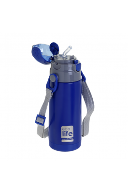 Ecolife Ανοξείδωτο Παγούρι Θερμός με Καλαμάκι 400ml Navy Blue (33ΒΟ2989) Ecolife Ανοξείδωτο Παγούρι Θερμός με Καλαμάκι 400ml Navy Blue (33ΒΟ2989)