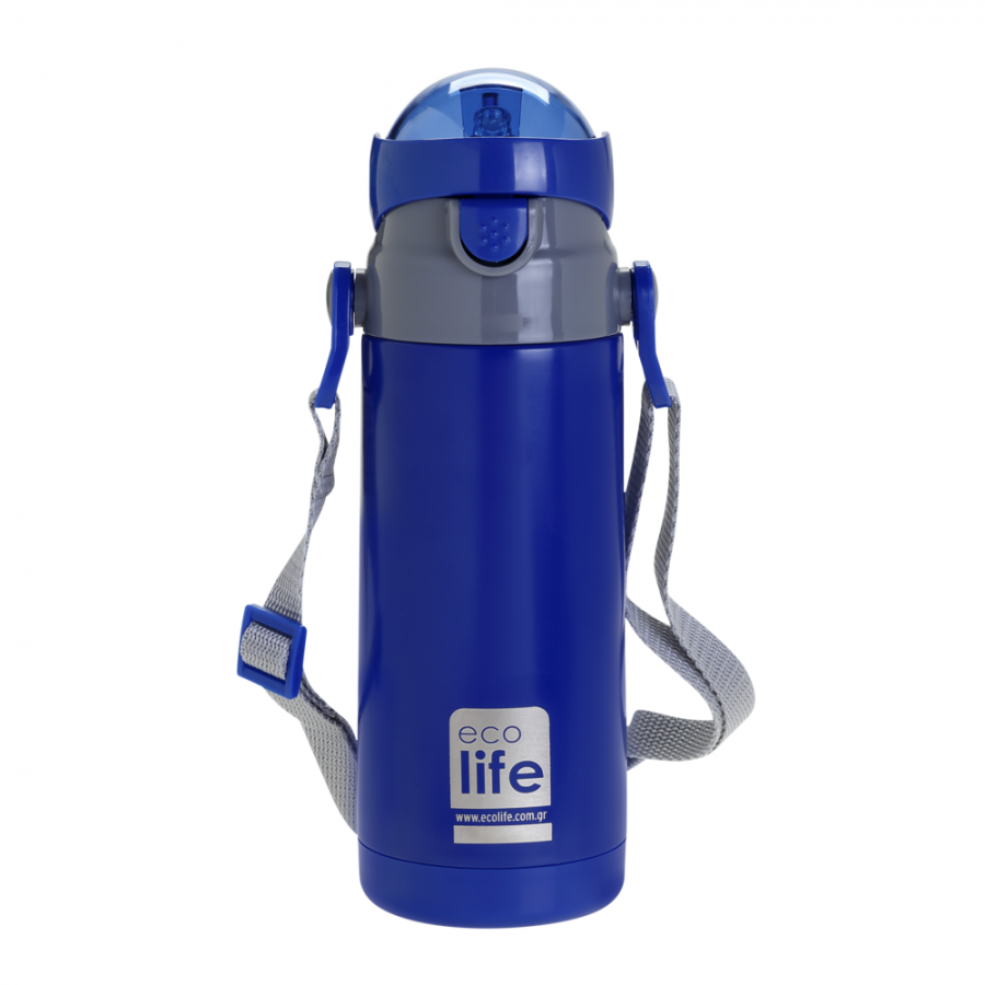 Ecolife Ανοξείδωτο Παγούρι Θερμός με Καλαμάκι 400ml Navy Blue (33ΒΟ2989) Ecolife Ανοξείδωτο Παγούρι Θερμός με Καλαμάκι 400ml Navy Blue (33ΒΟ2989)