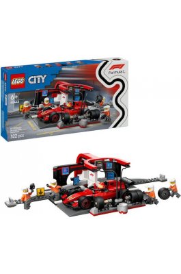 Lego City F1 Pit Stop & Pit Crew With Ferrari Car (60443) Lego City F1 Pit Stop & Pit Crew With Ferrari Car (60443)