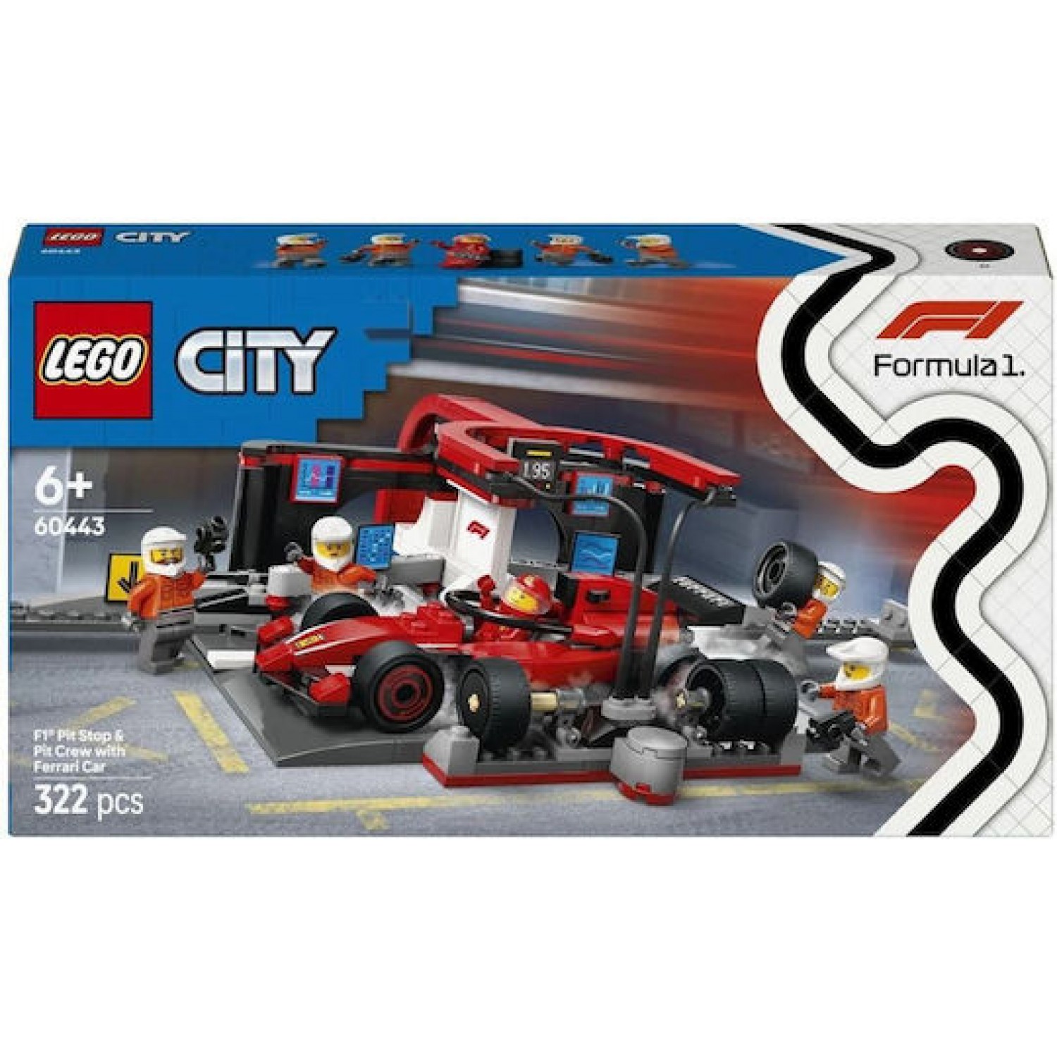 Lego City F1 Pit Stop & Pit Crew With Ferrari Car (60443) Lego City F1 Pit Stop & Pit Crew With Ferrari Car (60443)