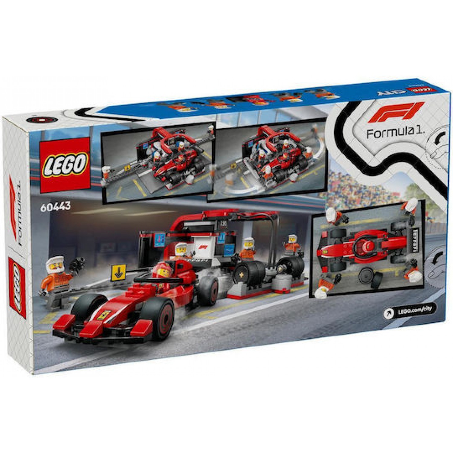 Lego City F1 Pit Stop & Pit Crew With Ferrari Car (60443) Lego City F1 Pit Stop & Pit Crew With Ferrari Car (60443)