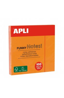Apli Χαρτάκια Αυτοκόλλητα 75 x 75 mm Πορτοκαλί 100Φ. (11900) Apli Χαρτάκια Αυτοκόλλητα 75 x 75 mm Πορτοκαλί 100Φ. (11900)