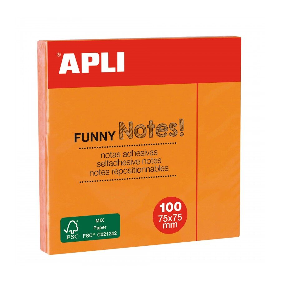 Apli Χαρτάκια Αυτοκόλλητα 75 x 75 mm Πορτοκαλί 100Φ. (11900) Apli Χαρτάκια Αυτοκόλλητα 75 x 75 mm Πορτοκαλί 100Φ. (11900)