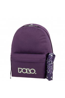 Polo Σακίδιο Original Scarf Σχολική Τσάντα Πλάτης 20lt. σε Μωβ (9011354759