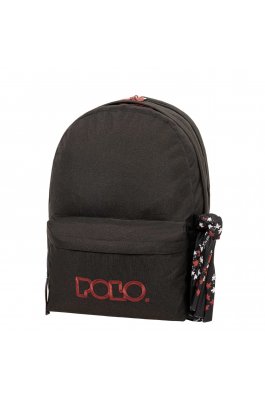 Polo Σακίδιο Original Double Scarf Σχολική Τσάντα Πλάτης 27lt. σε Μαύρο (9012352033)