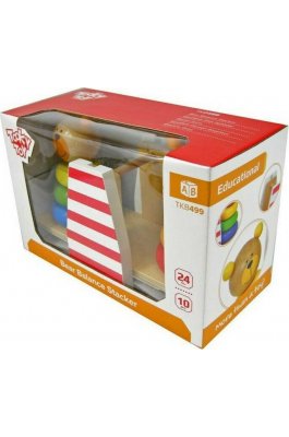Tooky Toys Ζυγαριά με Αρκουδάκια Πυραμίδες από Ξύλο (TKB499)