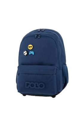Polo Pins Σχολική Τσάντα Πλάτης σε Μπλε (901059520) Polo Pins Σχολική Τσάντα Πλάτης σε Μπλε (901059520)