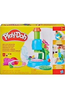 Hasbro Play-Doh Πλαστελίνη - Παιχνίδι Light & Look Microscope (G0494