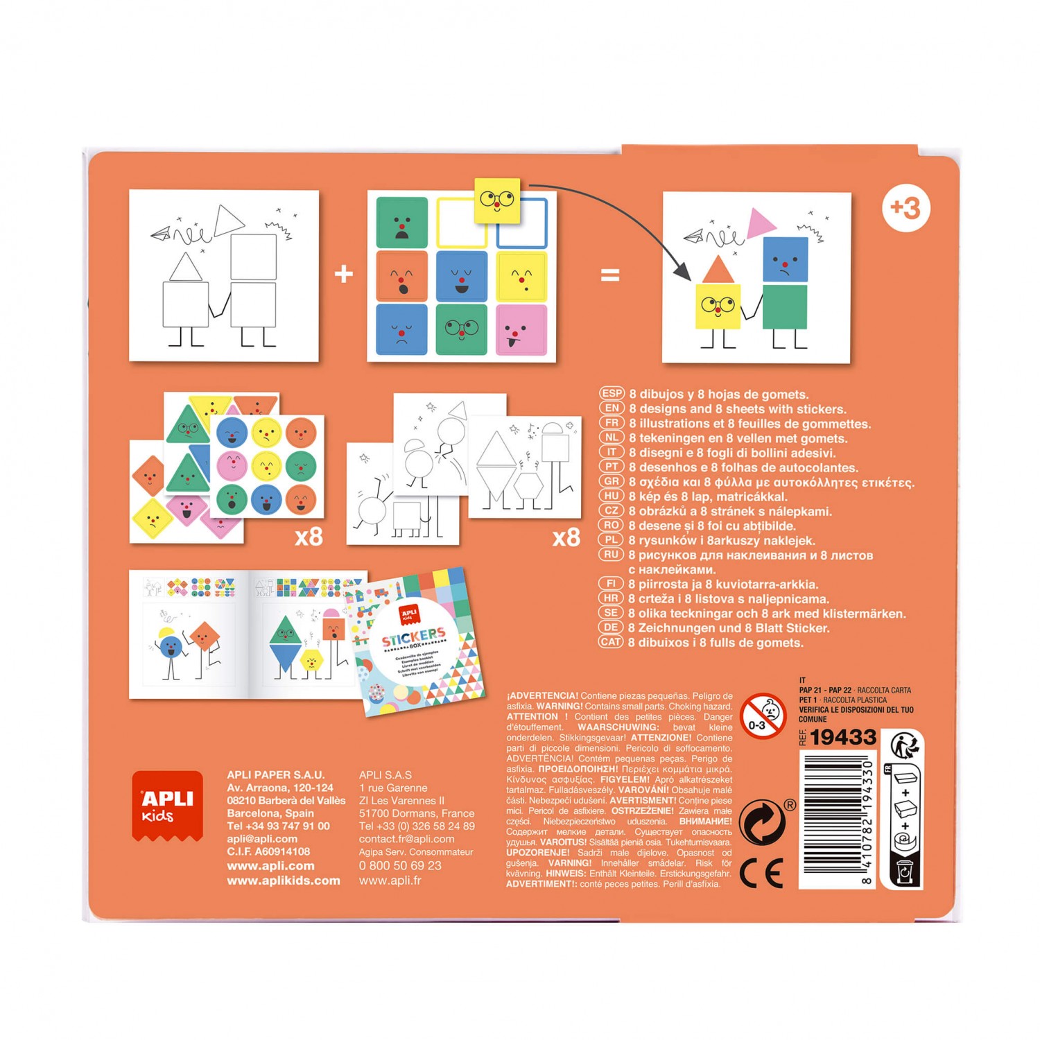 Apli Stickers Box Geometric Emotions (19433) Apli Stickers Box Geometric Emotions (19433)